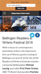 Mobile Screenshot of bellingenwritersfestival.com.au